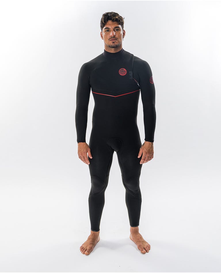 Rip Curl Flashbomb Fusion 4/3 Premium Cold-Water Zip-Free Steamer — full deck view