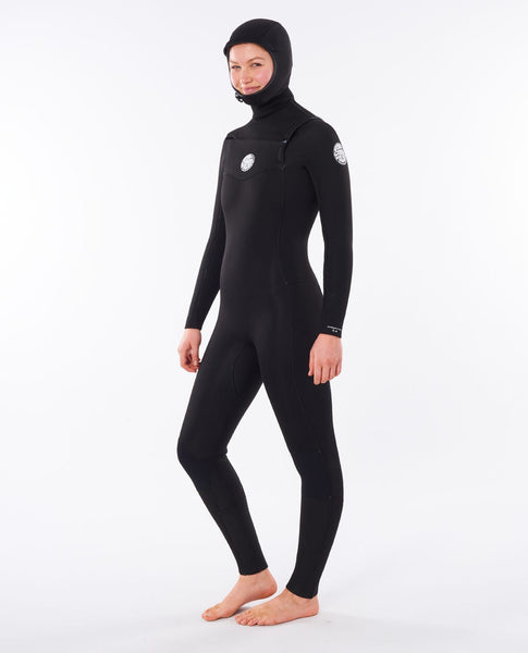 Women's Dawn Patrol 5/4 Chest Zip Hooded Wetsuit | Rip Curl Canada