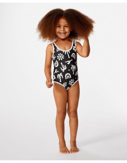 Low Tide One Piece - Juniors (1-8 years) in Washed Black