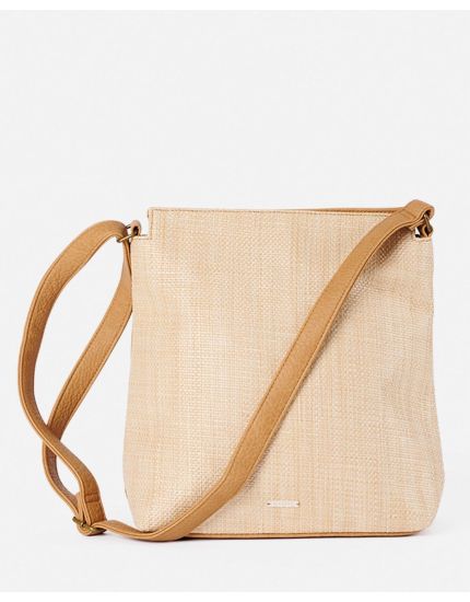 Sunset Palms Bucket Bag in Natural