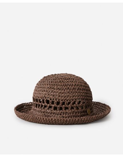 Essentials Crochet Bucket Hat - Brown