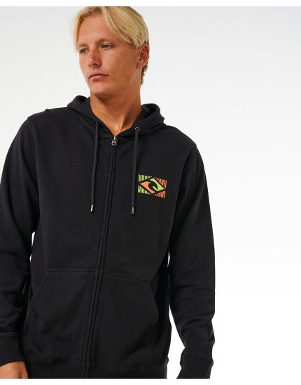 Tradition Zip Through Hood - Washed Black