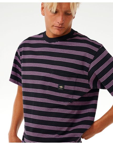 Quality Surf Products Stripe Tee - Black