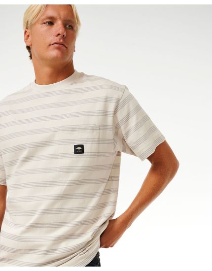 Quality Surf Products Stripe Tee - Vintage White