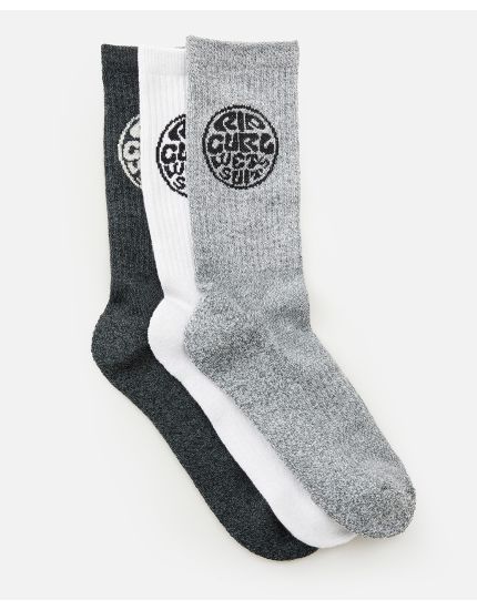 Wetty Crew 3 Pack Socks in Assorted