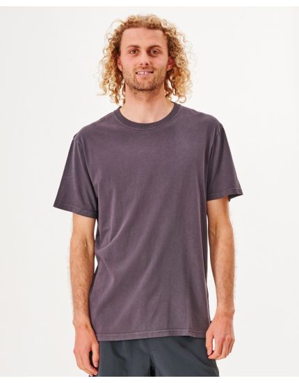 Plain Wash Tee in Washed Black