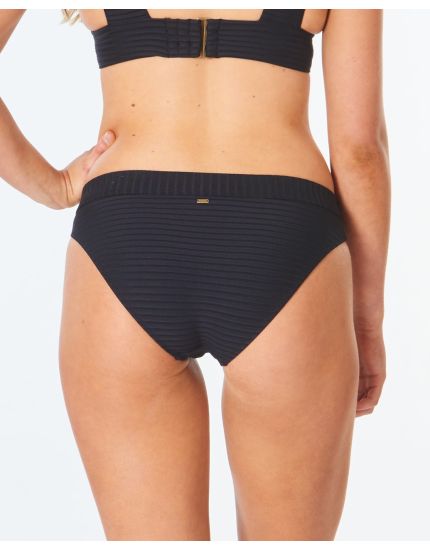Premium Surf Full Bikini Bottom in Black